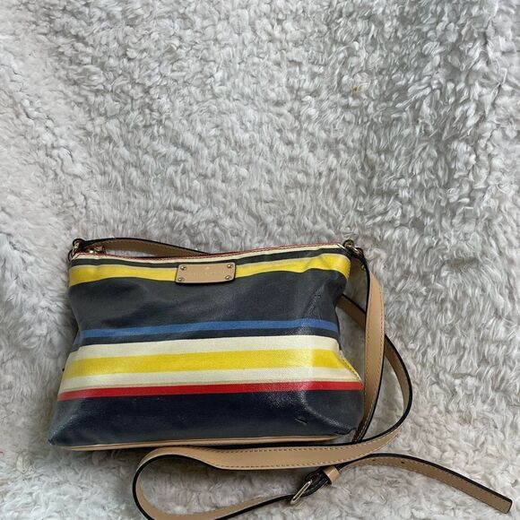 KATE SPADE | Hailey Westchester Forever multi Striped Coated Canvas Crossbody - Picture 3 of 10